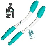 2 Stück Abwischhilfe für Po - Toilettenhilfe zum Abwischen des Gesäßes, WC-Hilfsmittel für Senioren, 38cm Lange Reichweite Comfort Wipe