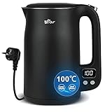 Bear 1.7L 304 Edelstahl Mit 11 Temperaturen Wasserkocher,1800w Trockenaufschutz, Doppelter Verbrühungsschutz, Bpa Frei, Lcd Anzeige Precision Control, Temperatureinstellung (40°C-100°C)